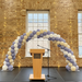 Corporate Outdoor/Indoor Spiral Balloon Arch - Stormy Blue/White The Ultimate Balloon And Party Shop Cheltenham & Gloucester Balloons & Fancy Dress 