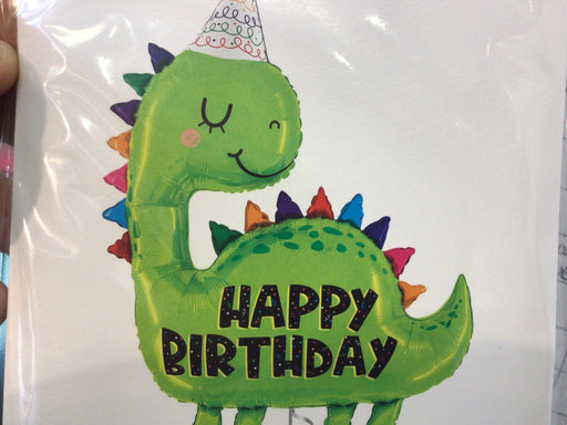 38” Foil Dinosaur Printed Balloon - Birthday Dinosaur