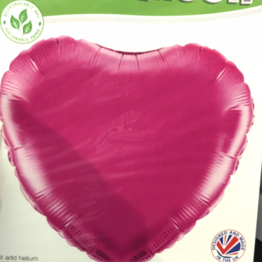 Heart Foil Balloon - Fushia Pink