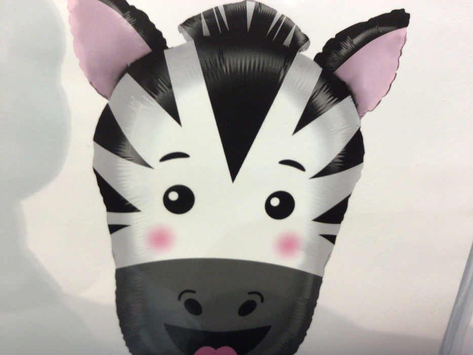 Animal Head Foil Balloon - Zebra