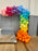 Deluxe Large Half Organic Balloon Arch - Bright Rainbow