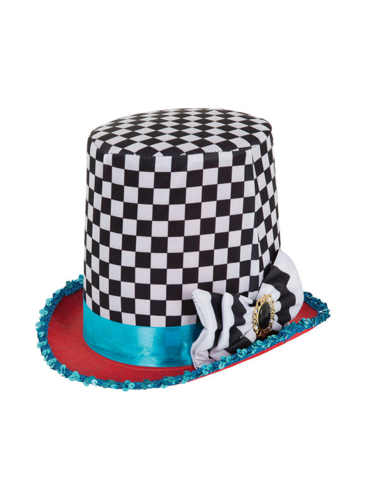 Mad Hatter Chequered Stovepipe Hat