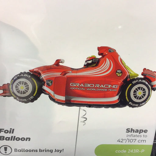 42” Motor Racing Car Supershape Balloon - Red