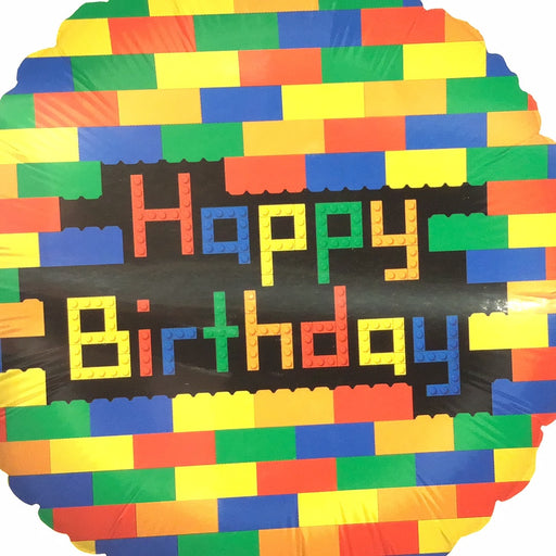 18" Foil Lego Blocks Balloons