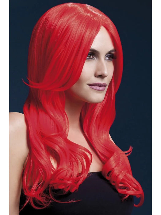 Fever Khloe Long Neon Red Wig