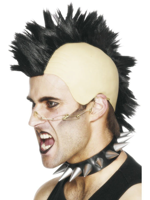 Punk Black Mohican Wig