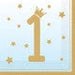 Age 1 Crown Print Napkins - Blue The Ultimate Balloon And Party Shop Cheltenham & Gloucester Balloons & Fancy Dress 