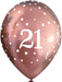 Age 21 Birthday Balloons (6pk) - Rose Gold The Ultimate Balloon And Party Shop Cheltenham & Gloucester Balloons & Fancy Dress 