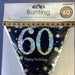 Age 60 Bunting - Black/Gold Glitz The Ultimate Balloon And Party Shop Cheltenham & Gloucester Balloons & Fancy Dress 