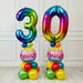 Age Number Bubble Balloon Stacks (Double) - Rainbow The Ultimate Balloon And Party Shop Cheltenham & Gloucester Balloons & Fancy Dress 