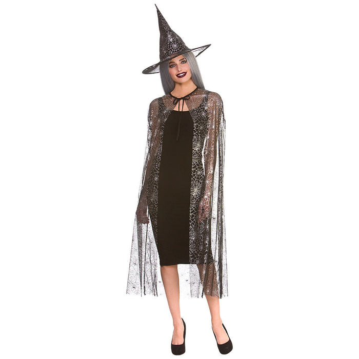 Shimmering Witch Cape & Hat Set The Ultimate Balloon And Party Shop Cheltenham & Gloucester Balloons & Fancy Dress 