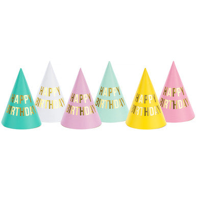 Cone Party Hats - Pastel Birthday
