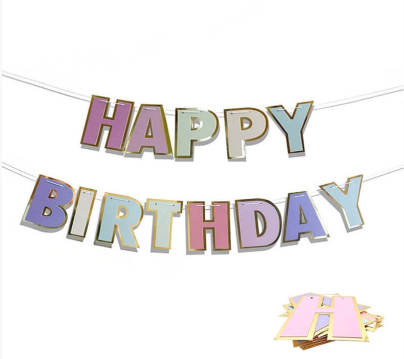 3D Happy Birthday Letter Banner - Bright The Ultimate Balloon And Party Shop Cheltenham & Gloucester Balloons & Fancy Dress 