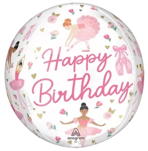 Ballerina Birthday Orbz Foil Helium Balloon The Ultimate Balloon And Party Shop Cheltenham & Gloucester Balloons & Fancy Dress 
