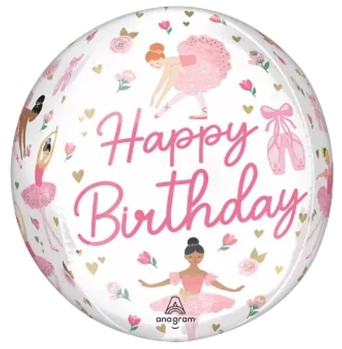 Ballerina Birthday Orbz Foil Helium Balloon The Ultimate Balloon And Party Shop Cheltenham & Gloucester Balloons & Fancy Dress 