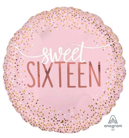 18" Foil Age Sweet 16 Balloon The Ultimate Balloon And Party Shop Cheltenham & Gloucester Balloons & Fancy Dress 