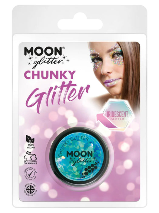 Cosmetic Chunky Glitter Pot - Irridescent Blue