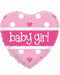 18" Foil Baby Girl Heart Balloon The Ultimate Balloon And Party Shop Cheltenham & Gloucester Balloons & Fancy Dress 