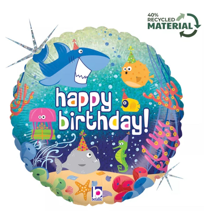 18" Ocean Theme Birthday Foil Balloon The Ultimate Balloon And Party Shop Cheltenham & Gloucester Balloons & Fancy Dress 