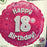 18" Foil Age 18 Balloon - Pink Sparkle
