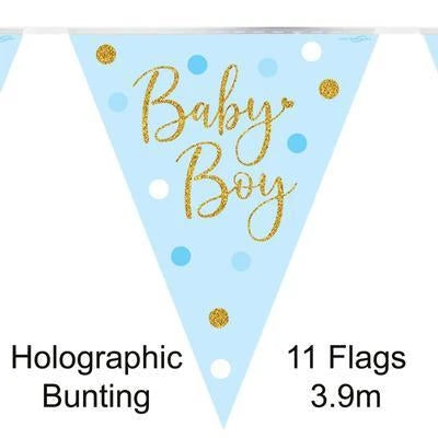 Baby Boy Bunting - Blue The Ultimate Balloon And Party Shop Cheltenham & Gloucester Balloons & Fancy Dress 