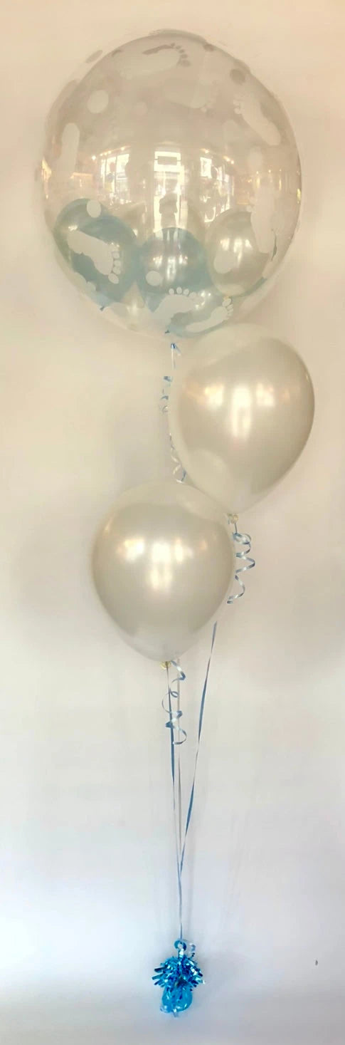 Baby Footprint Bubble Balloon Display The Ultimate Balloon And Party Shop Cheltenham & Gloucester Balloons & Fancy Dress 