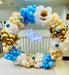 Baby Shower Organic Circle Balloon Arch - Blue The Ultimate Balloon And Party Shop Cheltenham & Gloucester Balloons & Fancy Dress 