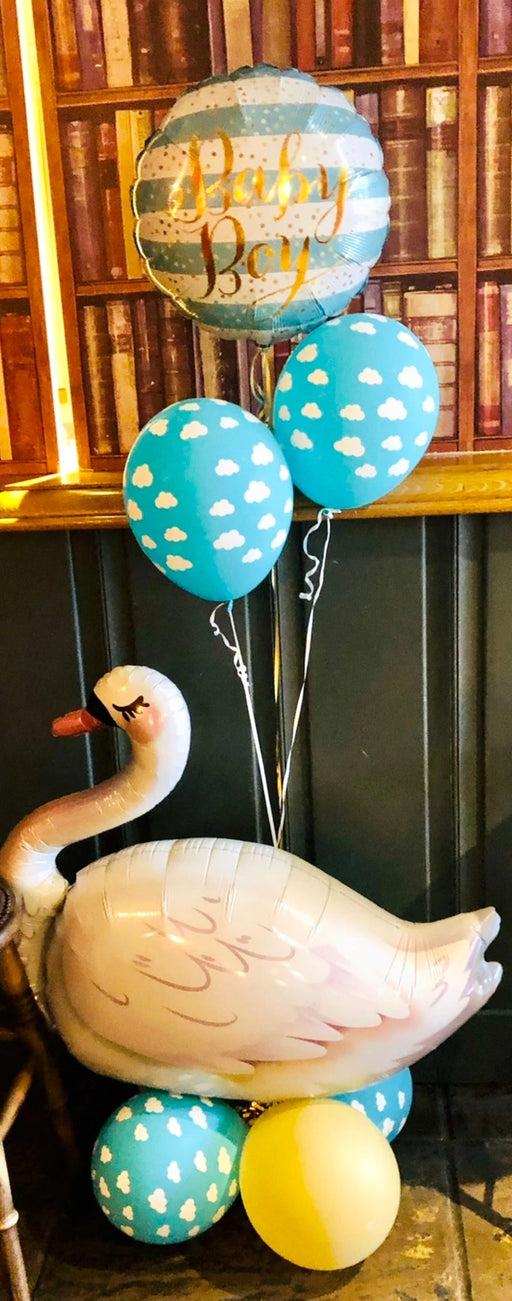 Baby Themed Swan Balloon Display The Ultimate Balloon And Party Shop Cheltenham & Gloucester Balloons & Fancy Dress 