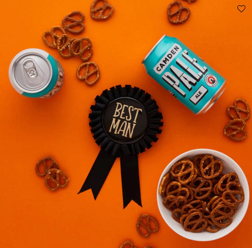 Best Man Black Rosette The Ultimate Balloon And Party Shop Cheltenham & Gloucester Balloons & Fancy Dress 