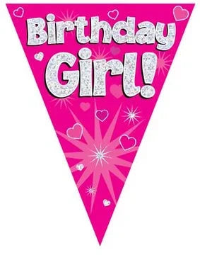 Birthday Bunting - Birthday Girl Pink The Ultimate Balloon And Party Shop Cheltenham & Gloucester Balloons & Fancy Dress 
