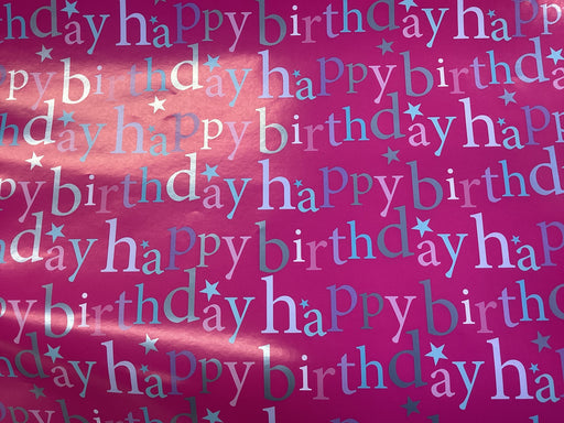 Birthday Gift Wrap - Pink The Ultimate Balloon And Party Shop Cheltenham & Gloucester Balloons & Fancy Dress 