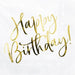 Birthday Napkins - White & Metallic Gold The Ultimate Balloon And Party Shop Cheltenham & Gloucester Balloons & Fancy Dress 