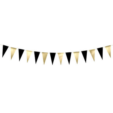 Black & Gold Bunting flags