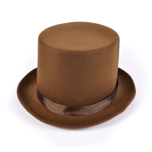 Brown Top Hat (Quality) The Ultimate Balloon And Party Shop Cheltenham & Gloucester Balloons & Fancy Dress 