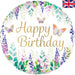 18" Foil Happy Birthday - Flower The Ultimate Balloon And Party Shop Cheltenham & Gloucester Balloons & Fancy Dress 
