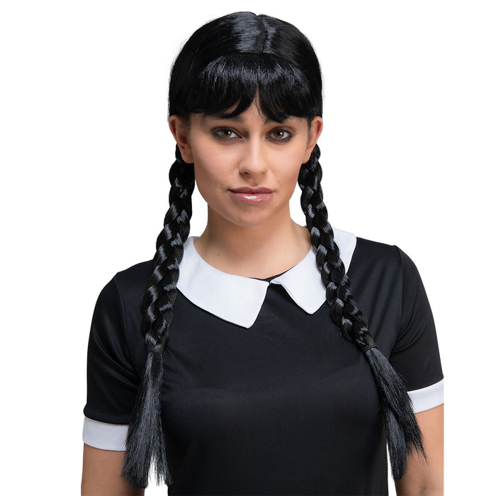 Scary School Girl Wig - Black