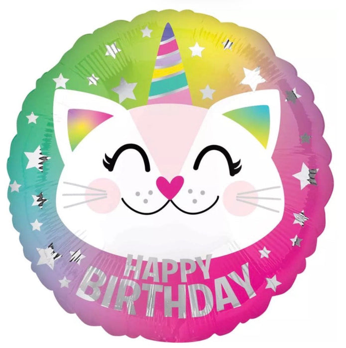 Unicorn Cat Birthday Foil Balloon The Ultimate Balloon And Party Shop Cheltenham & Gloucester Balloons & Fancy Dress 