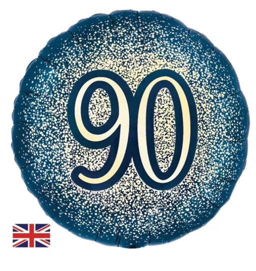 18" Foil Age 90 Balloon - Navy Blue/Gold The Ultimate Balloon And Party Shop Cheltenham & Gloucester Balloons & Fancy Dress 