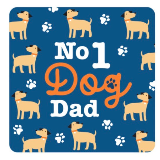 Gift Drinks Coaster - No 1 Dog Dad The Ultimate Balloon And Party Shop Cheltenham & Gloucester Balloons & Fancy Dress 