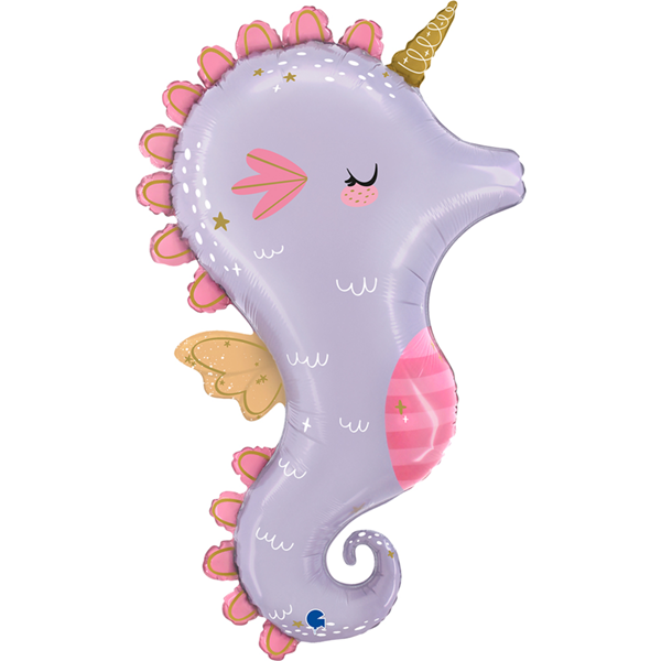 Pastel Seahorse Super Shape Foil Balloon