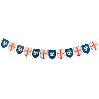 Come On England Card Bunting - 2.5m The Ultimate Balloon And Party Shop Cheltenham & Gloucester Balloons & Fancy Dress 