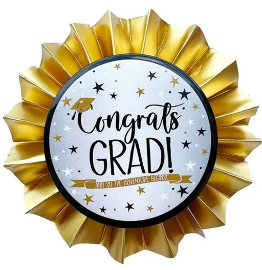 Congrats Grad Gold Badge The Ultimate Balloon And Party Shop Cheltenham & Gloucester Balloons & Fancy Dress 