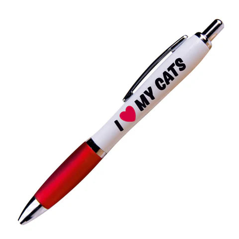 Novelty Pen - I Love My Cats The Ultimate Balloon And Party Shop Cheltenham & Gloucester Balloons & Fancy Dress 