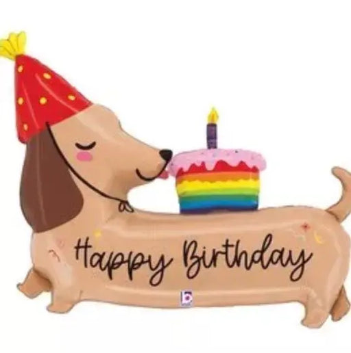 Dachshund Happy Birthday Balloon The Ultimate Balloon And Party Shop Cheltenham & Gloucester Balloons & Fancy Dress 