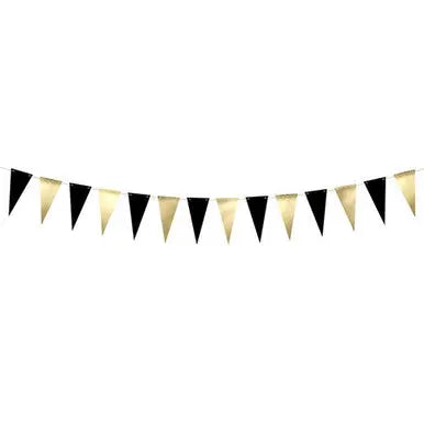 Decoration Garland - Black, Gold & Silver The Ultimate Balloon And Party Shop Cheltenham & Gloucester Balloons & Fancy Dress 