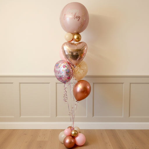 Deluxe Birthday Orbz Assorted Display - Rose Gold Tones The Ultimate Balloon And Party Shop Cheltenham & Gloucester Balloons & Fancy Dress 