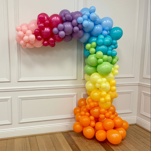 Deluxe Large Half Organic Balloon Arch - Bright Rainbow The Ultimate Balloon And Party Shop Cheltenham & Gloucester Balloons & Fancy Dress 