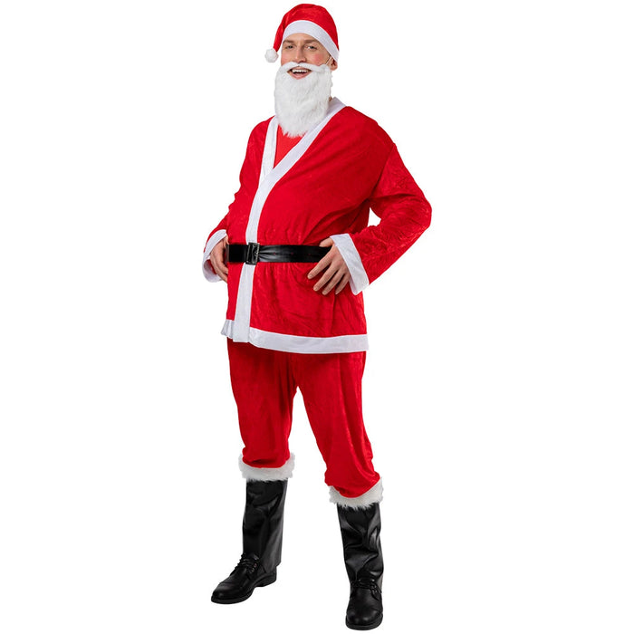 Deluxe Velour Santa Suit (6pc) The Ultimate Balloon And Party Shop Cheltenham & Gloucester Balloons & Fancy Dress 