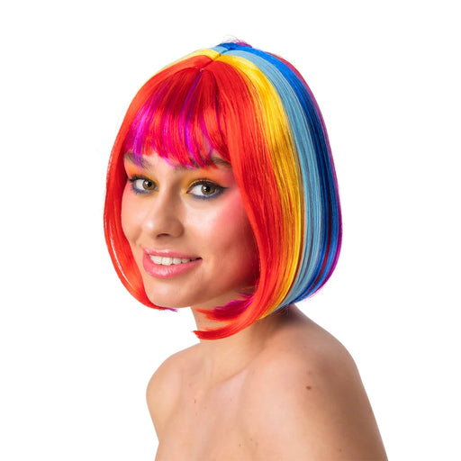 Diva Wig - Rainbow The Ultimate Balloon And Party Shop Cheltenham & Gloucester Balloons & Fancy Dress 
