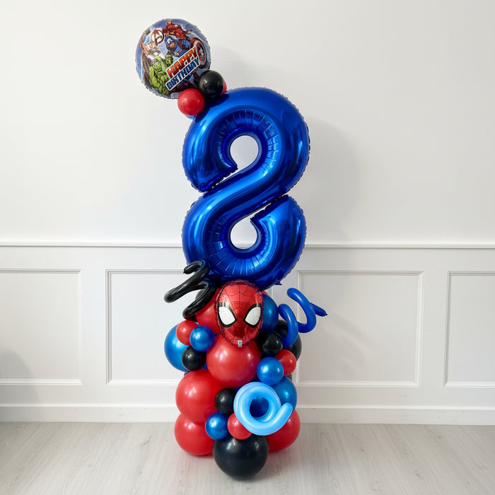 Dlx Age Themed Balloon Stack - Spider-Man The Ultimate Balloon And Party Shop Cheltenham & Gloucester Balloons & Fancy Dress 